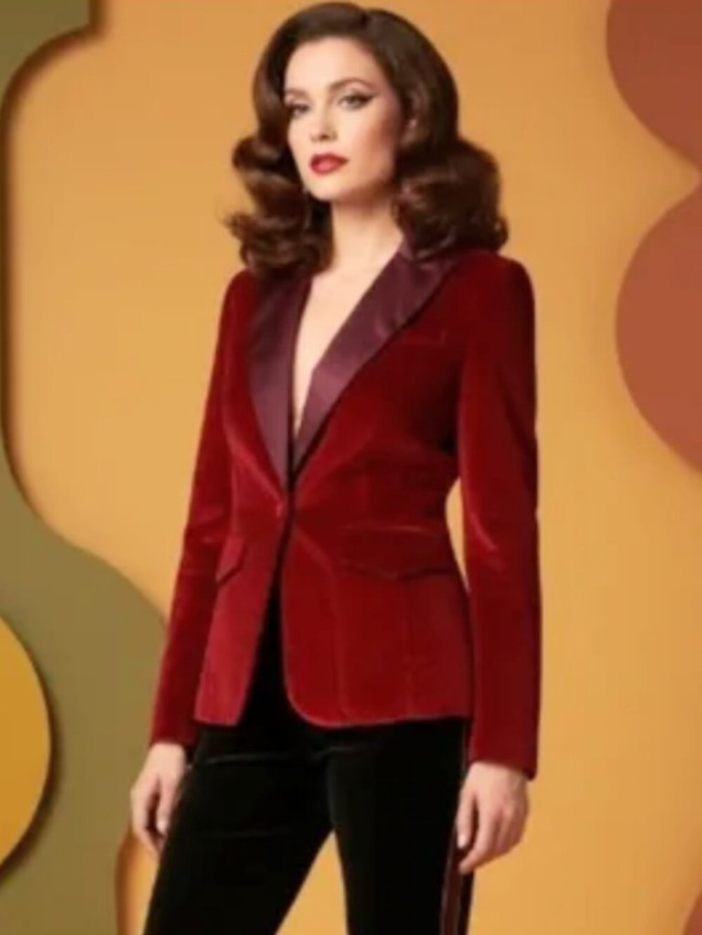 ALTUZARRA X TARGET Women’s Red Velvet Tuxedo Blazer Size S